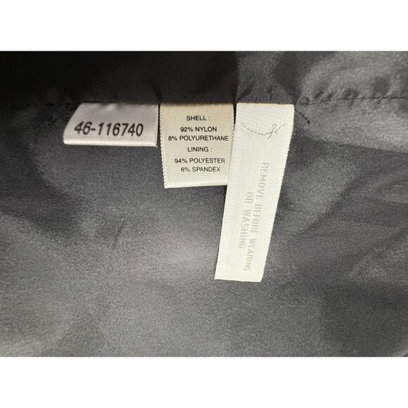 NEW!! "ANN TAYLOR" Black Trench Coat SZ XL 14P Button Up Old Money Classy Goth - Picture 9 of 16